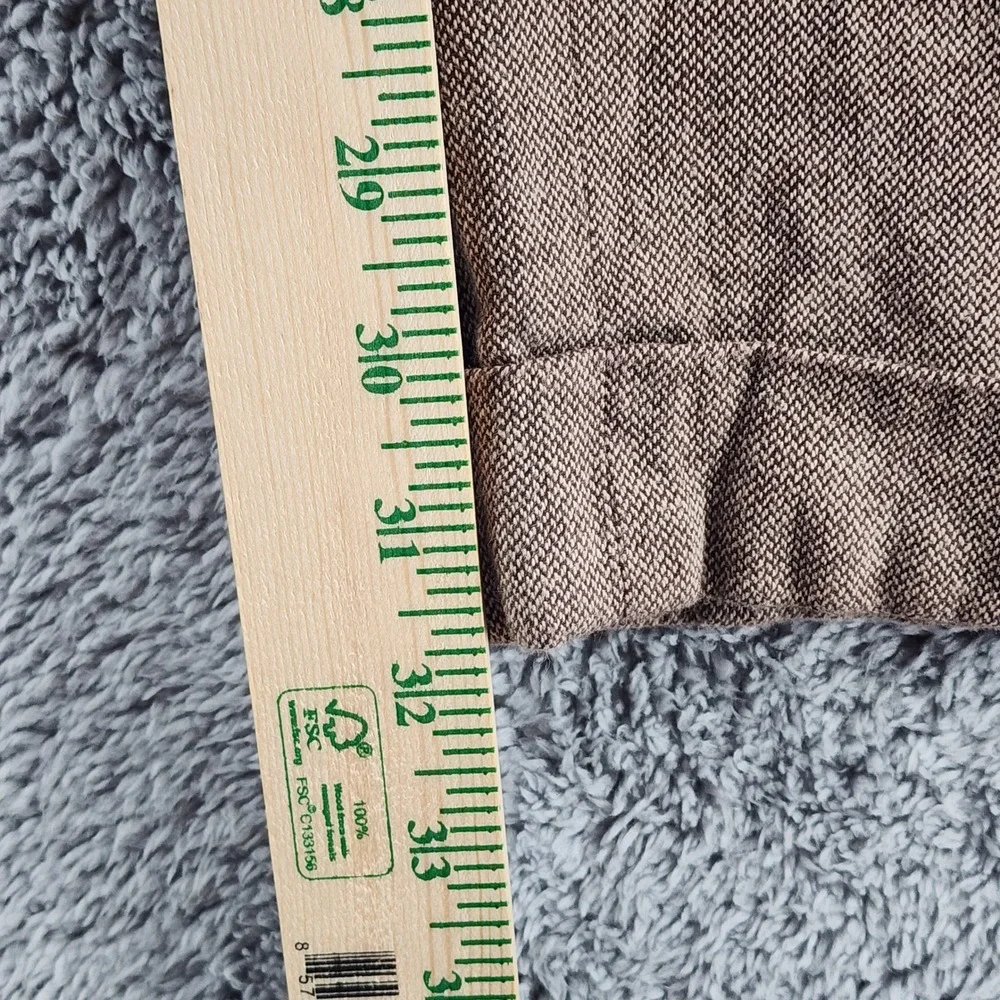 Polo Ralph Lauren Pants Men 34x32 Brown Micro Herringbone Pleated Cuffed Vintage
